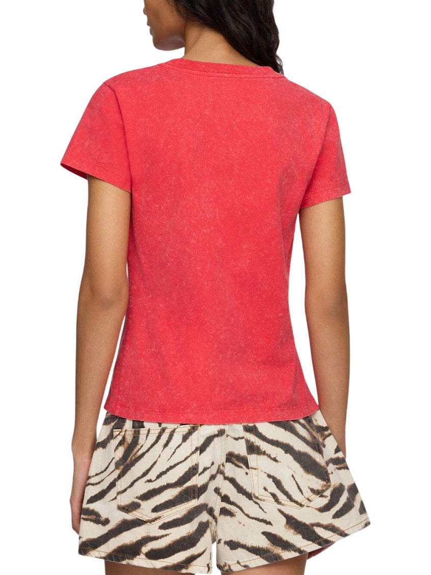 Red Graphic Crew Neck T-Shirt 3