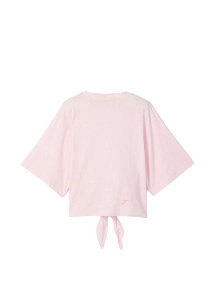 Pink Solid Round Neck T-Shirt 1