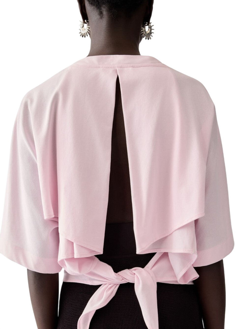 Pink Solid Round Neck T-Shirt 3