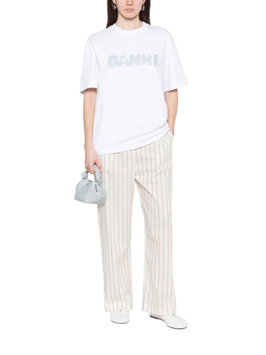 White Logo Crew Neck T-Shirt 2