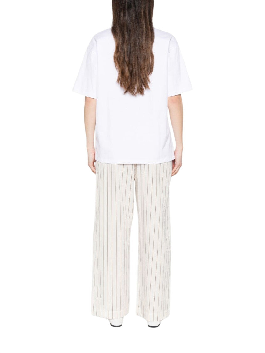 White Logo Crew Neck T-Shirt 3