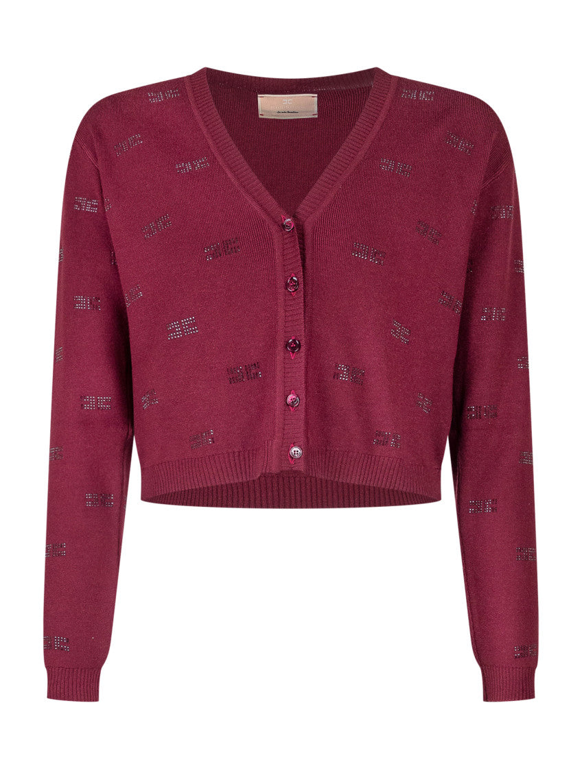 Kids Red Embellished Cardigan 1