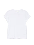 White Solid Crew Neck T-Shirt 1