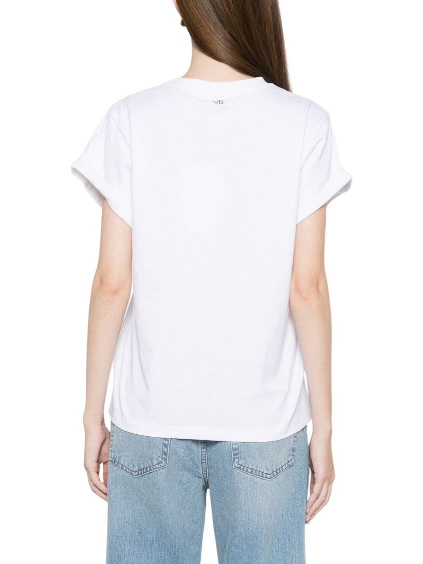 White Solid Crew Neck T-Shirt 3