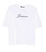 White Logo Crew Neck T-Shirt 1