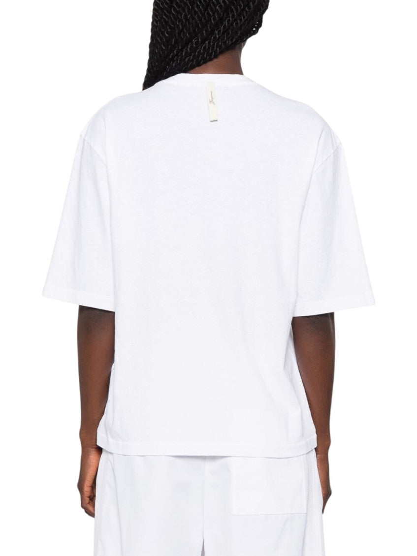 White Logo Crew Neck T-Shirt 3