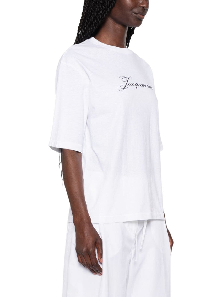 White Logo Crew Neck T-Shirt 4