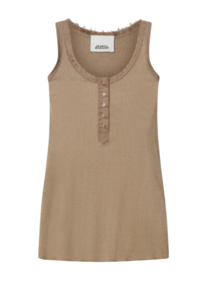 Brown Scoop Neck T-Shirt 1