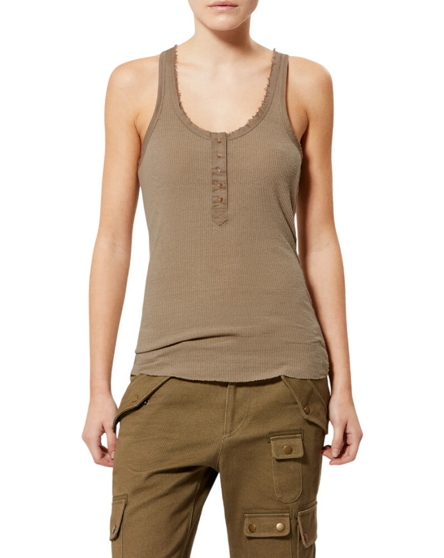 Brown Scoop Neck T-Shirt 2