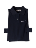 Navy Blue Logo Shirt Collar T-Shirt 1