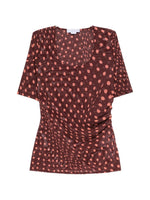 Red Polka Dot Scoop Neck Top 1