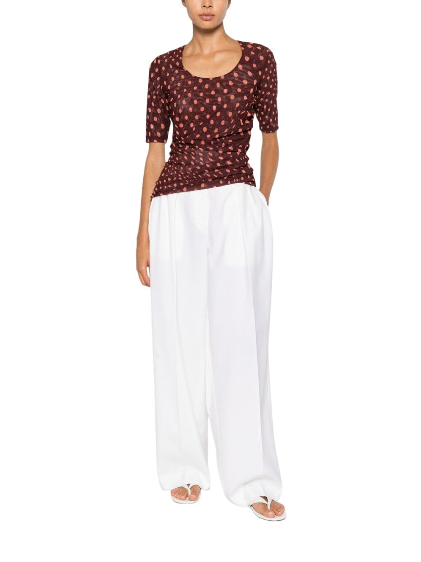 Red Polka Dot Scoop Neck Top 2