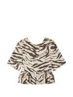 Multicolor Animal Print Round Neck Top 1
