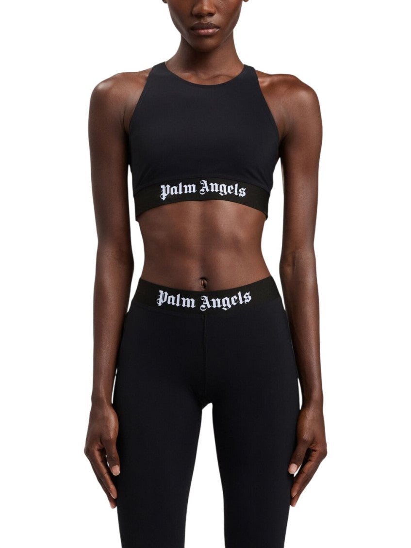 Black Logo Scoop Neck Top 2