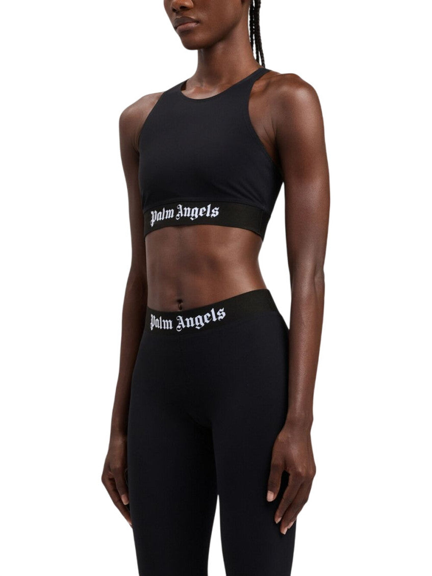 Black Logo Scoop Neck Top 4