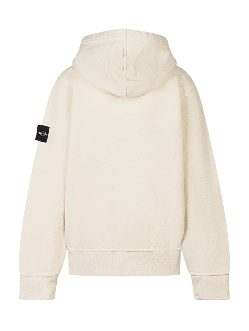 Kids White Solid Hoodie 2