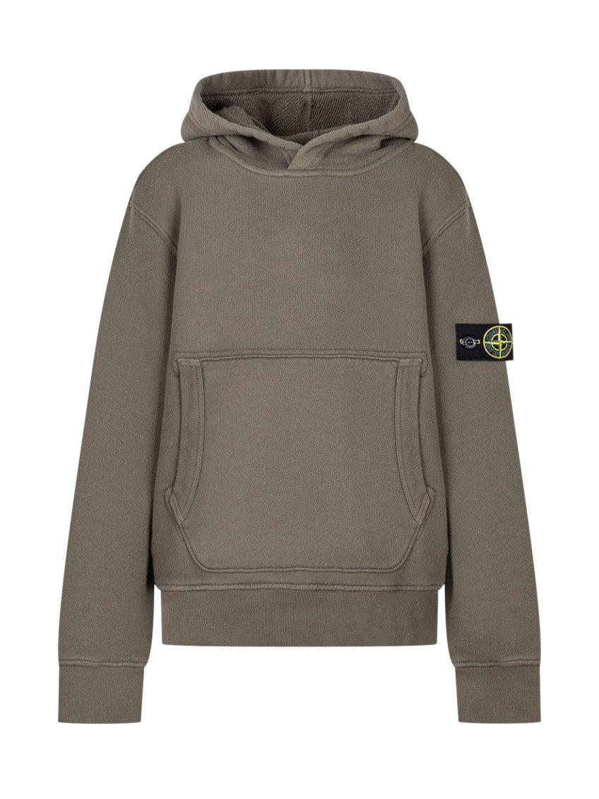 Kids Green Solid Hoodie 1