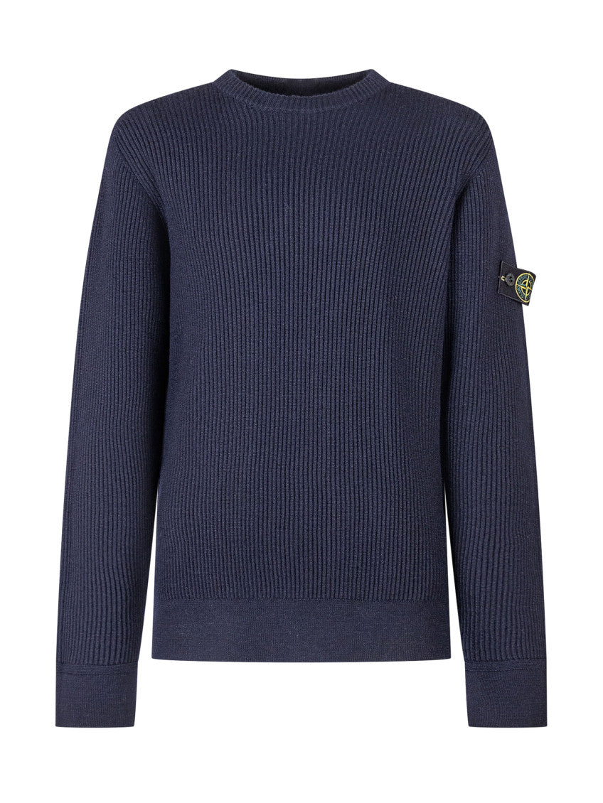 Kids Blue Knitted Sweater 1