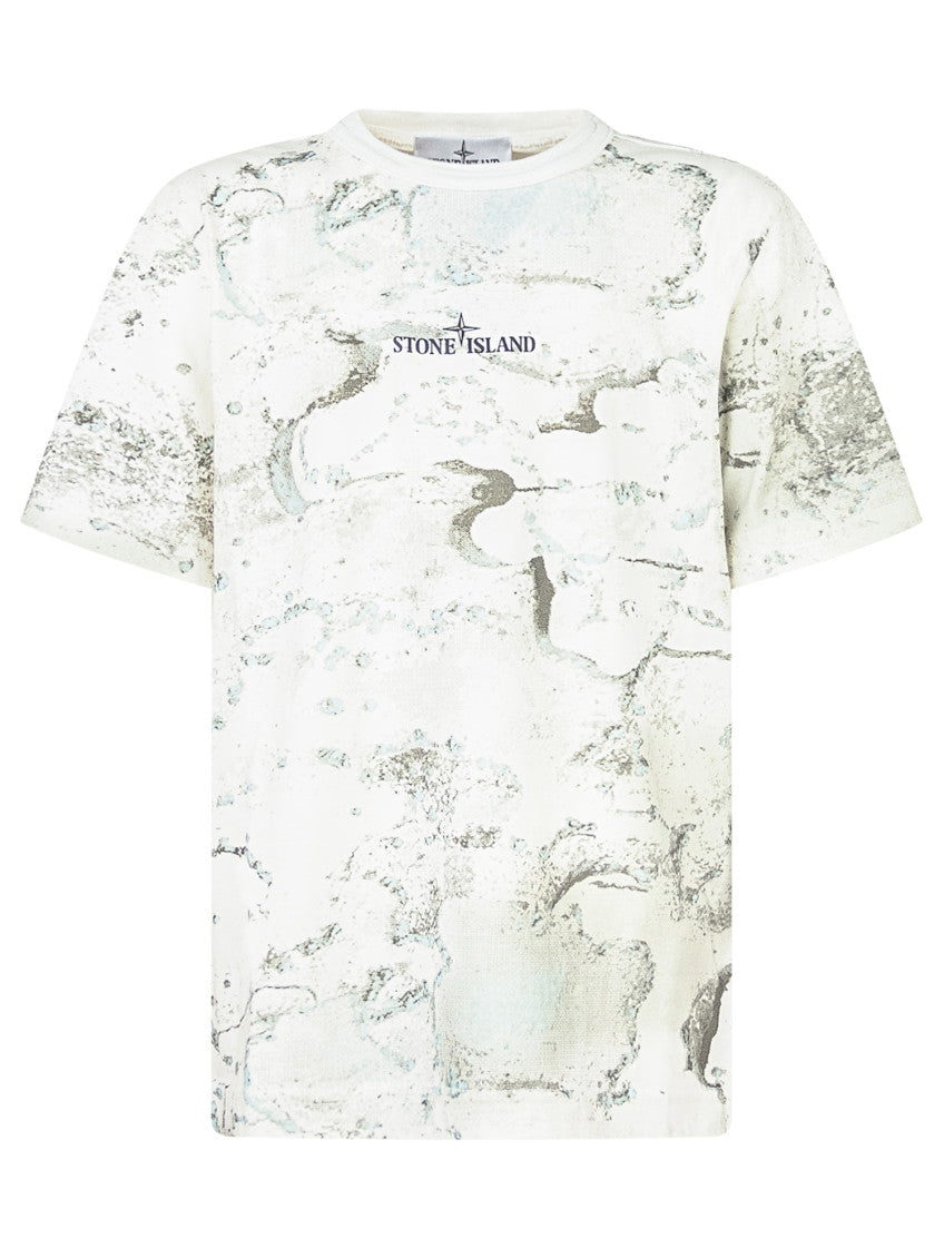Kids White Abstract T-Shirt 1