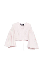 Pink Solid V Neck Top 1
