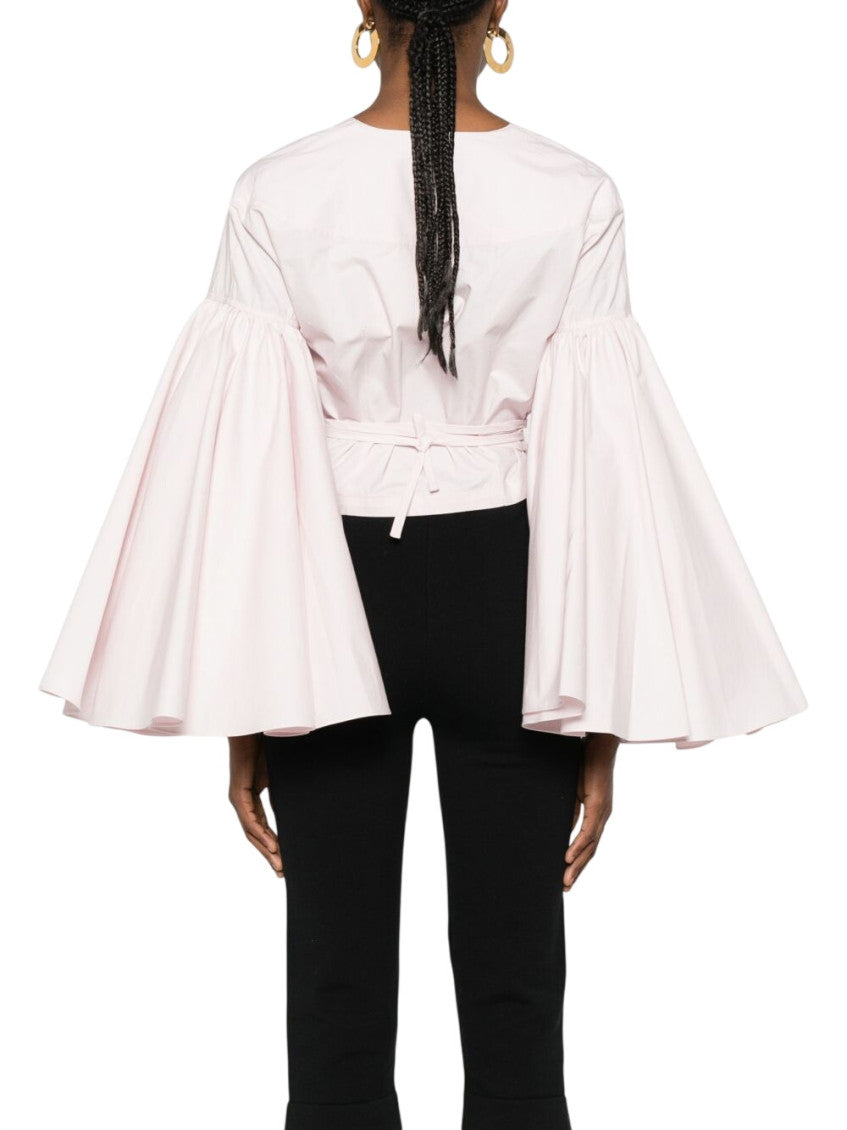 Pink Solid V Neck Top 3