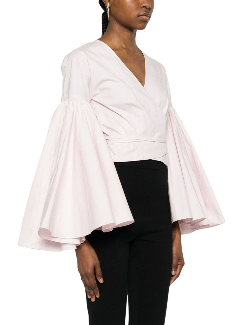 Pink Solid V Neck Top 4