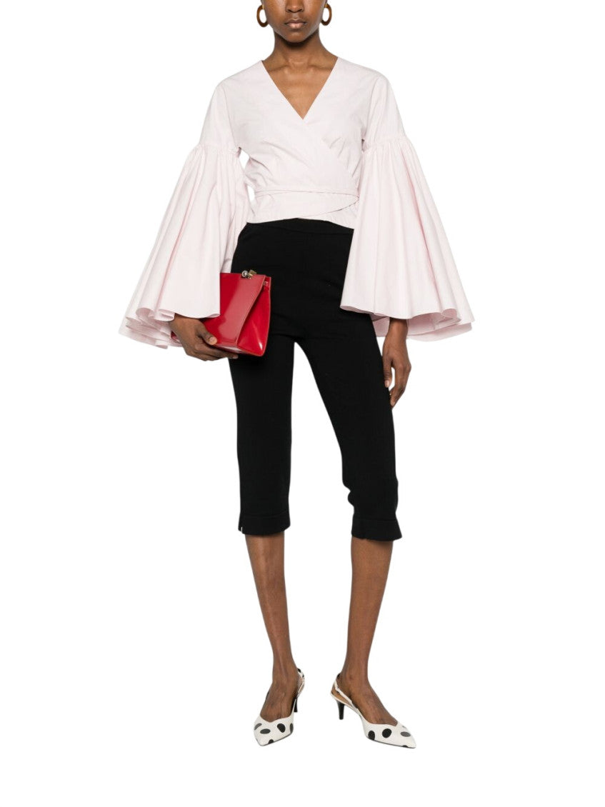 Pink Solid V Neck Top 5