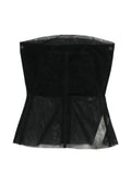 Black Transparent Strapless Top 1