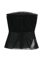 Black Transparent Strapless Top 1
