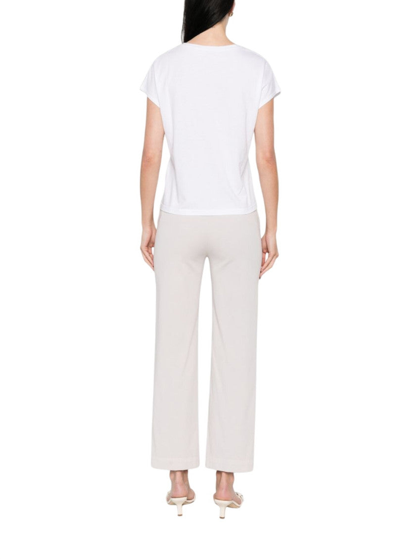 White Round Neck Top 3