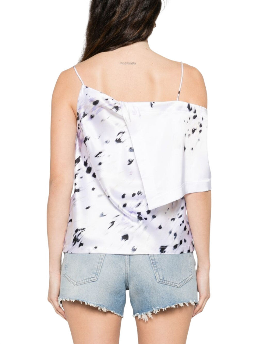 Grey Printed One Shoulder Top 3
