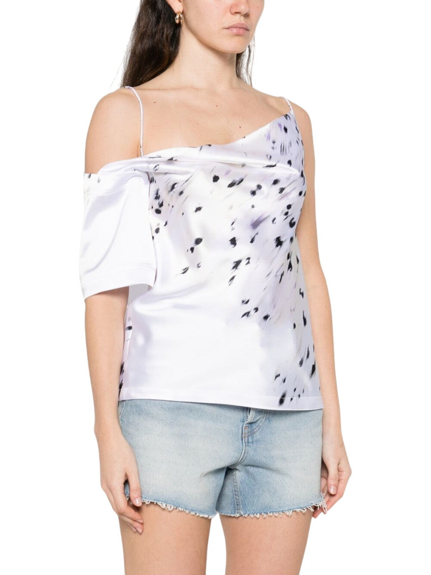 Grey Printed One Shoulder Top 5