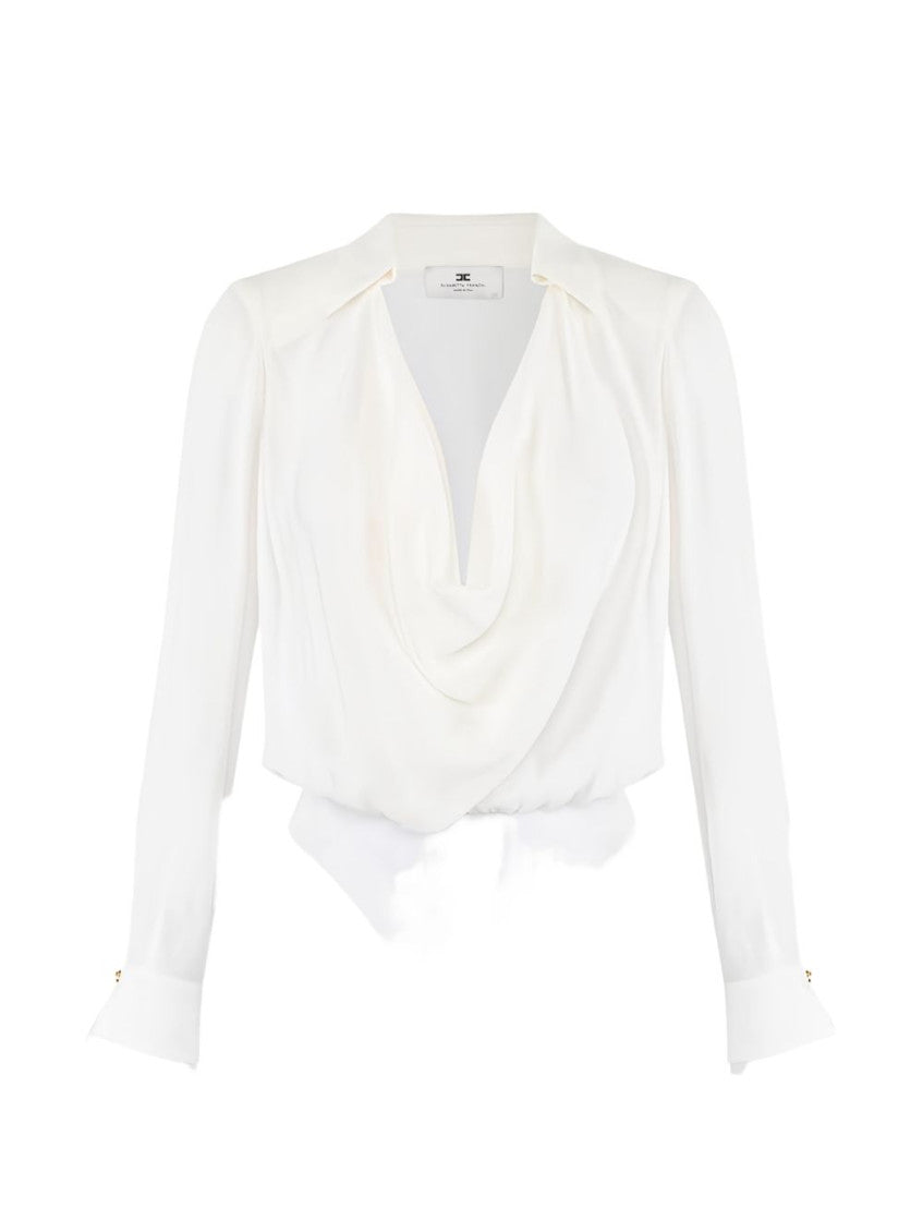 Ivory Shirt Collar Top 1