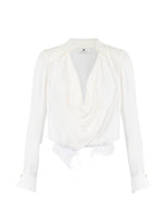 Ivory Shirt Collar Top 1