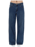Blue Loose Mid Rise Jeans 1