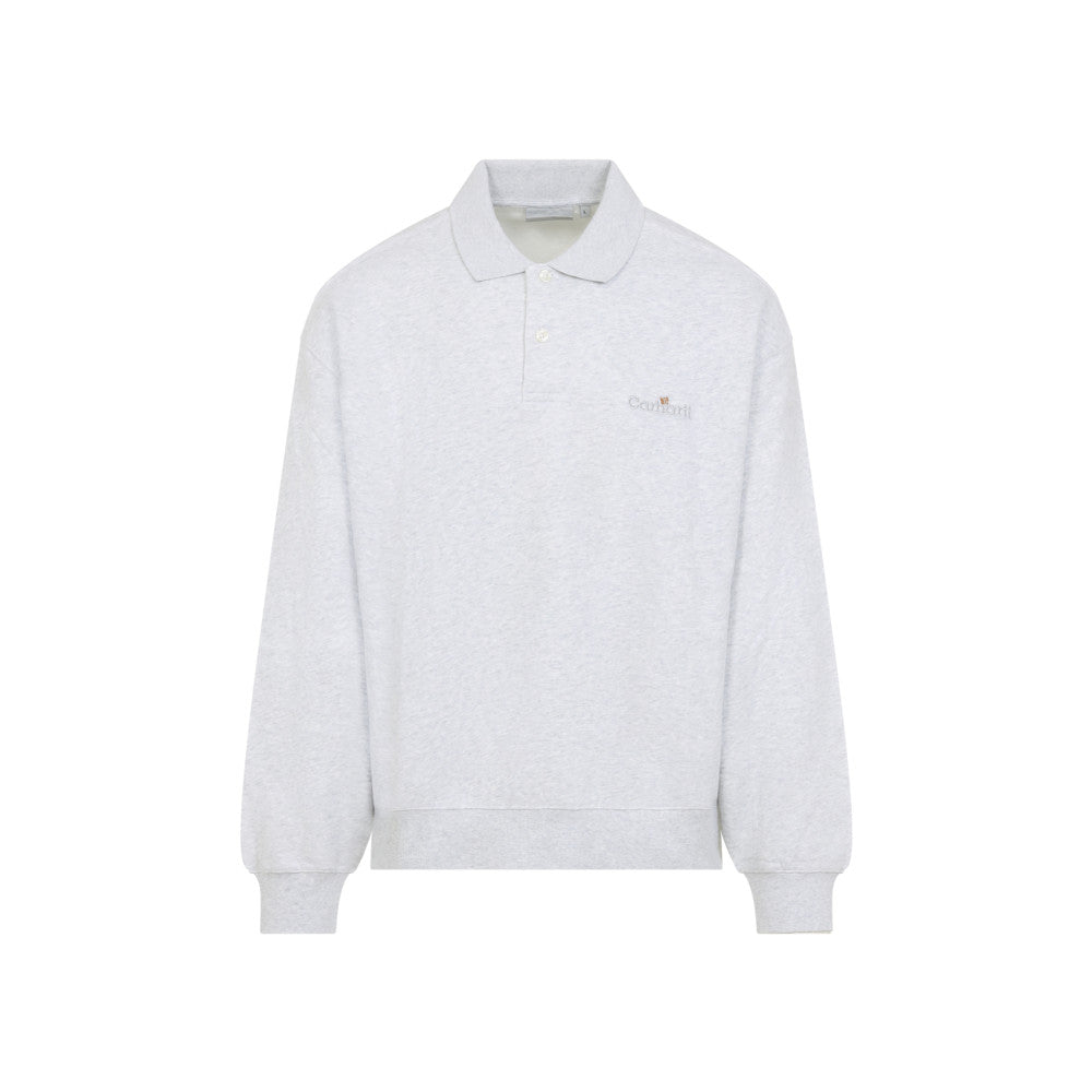 Grey Shirt Collar Sweatshirts 1