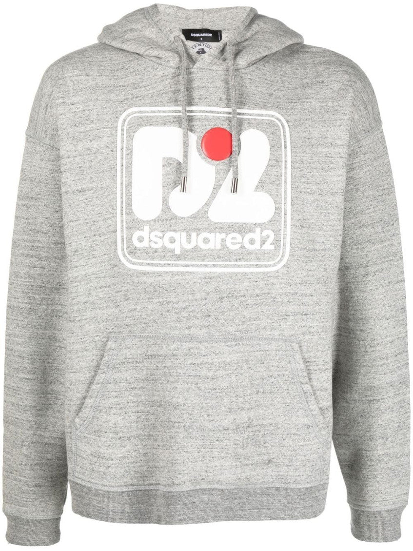 Grey Logo Hood Sweatshirts 1
