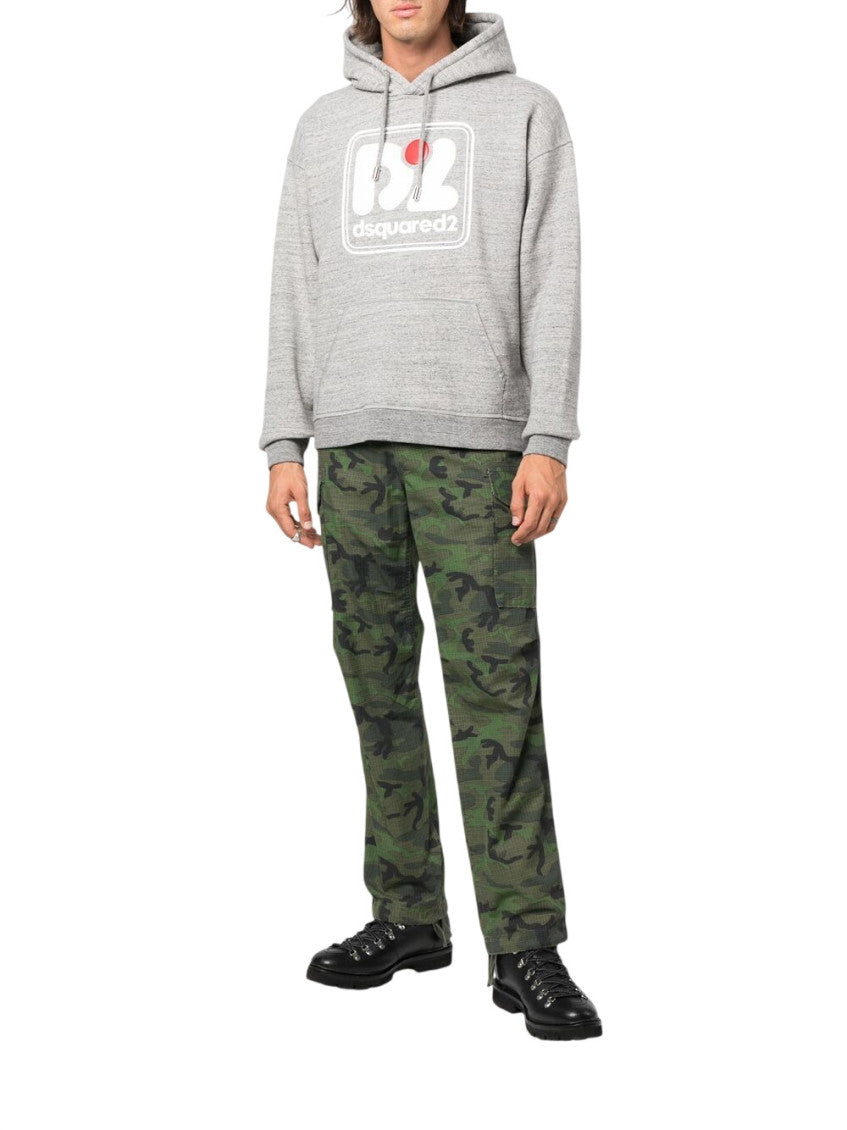 Grey Logo Hood Sweatshirts 2