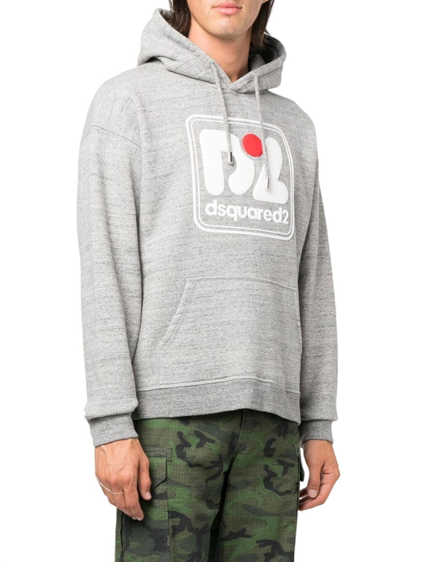 Grey Logo Hood Sweatshirts 3