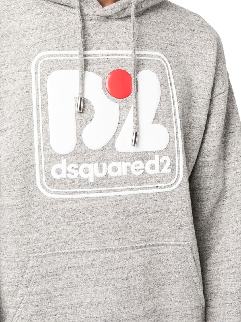Grey Logo Hood Sweatshirts 5