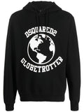 Black Graphic Hood Sweatshirts 1