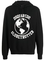 Black Graphic Hood Sweatshirts 1