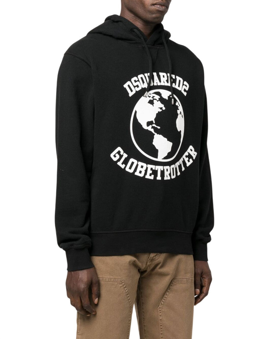 Black Graphic Hood Sweatshirts 2