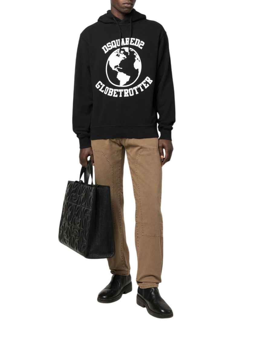 Black Graphic Hood Sweatshirts 3