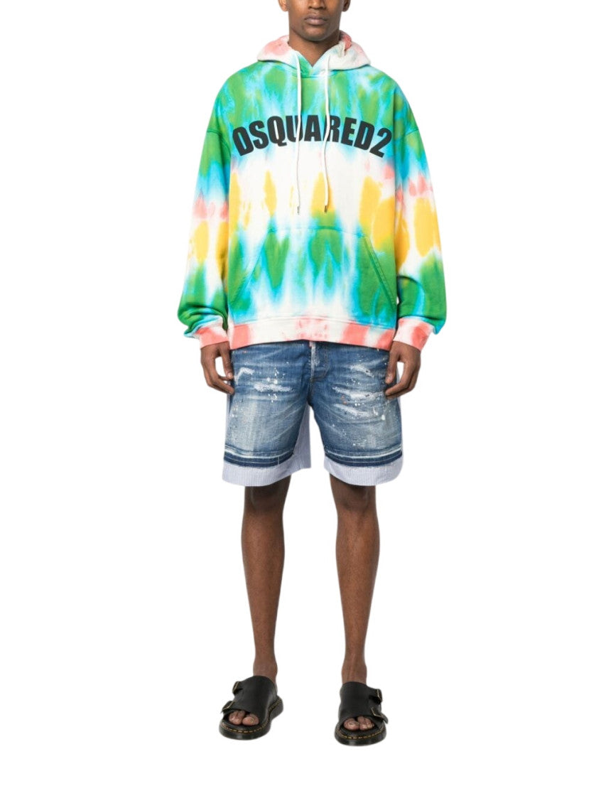 Multicolor Tie-Dye Hood Sweatshirts 2