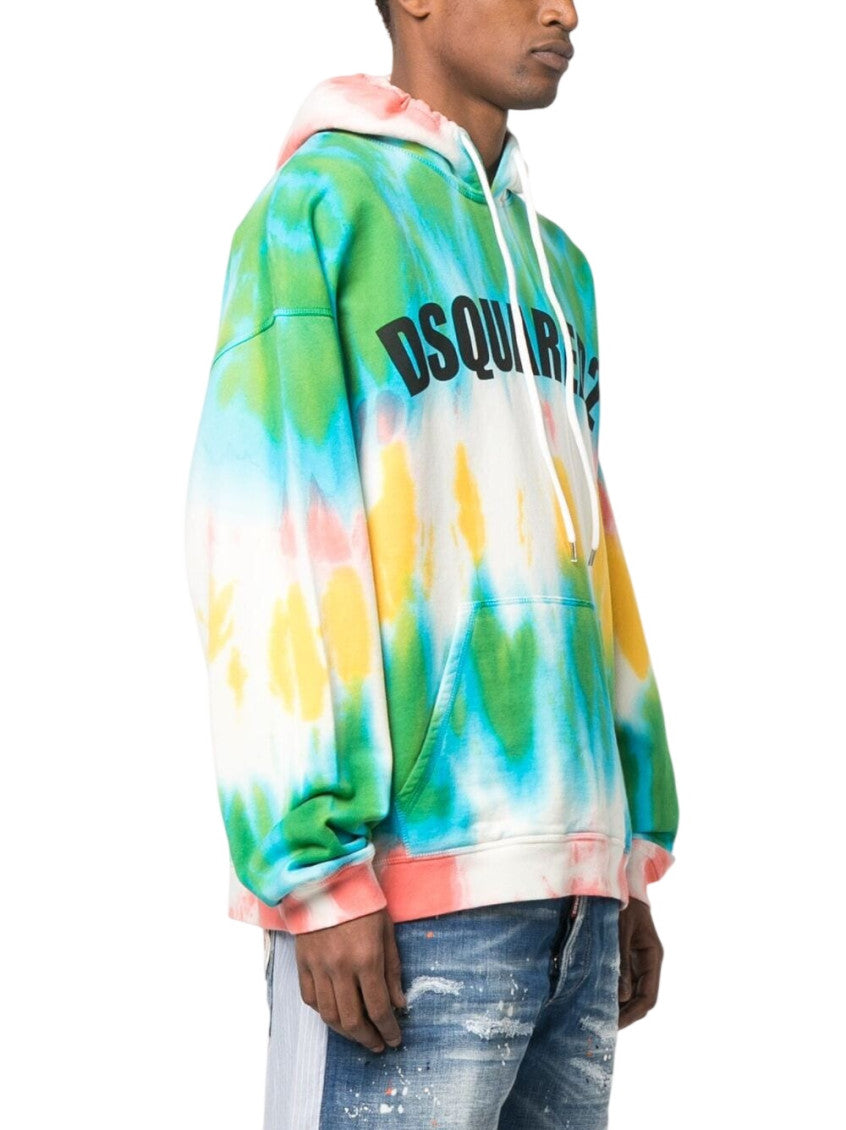 Multicolor Tie-Dye Hood Sweatshirts 3