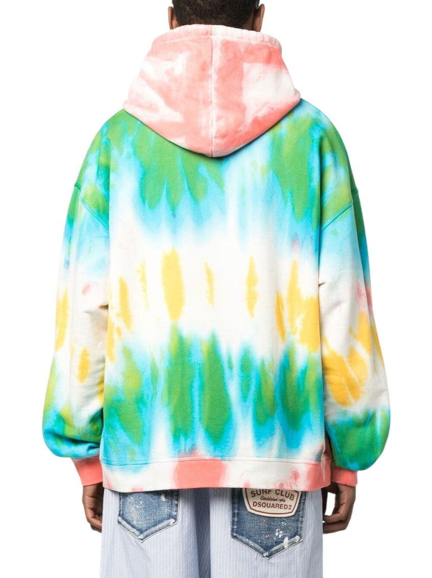 Multicolor Tie-Dye Hood Sweatshirts 4