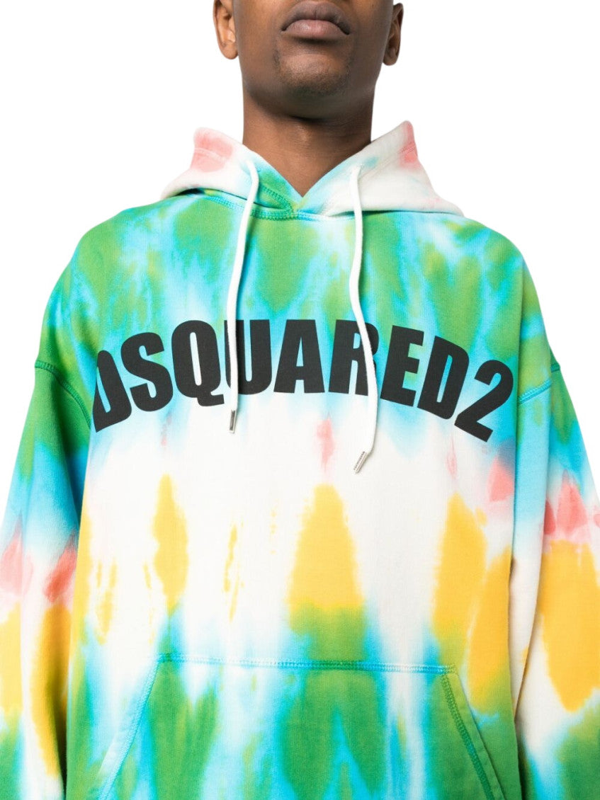 Multicolor Tie-Dye Hood Sweatshirts 5