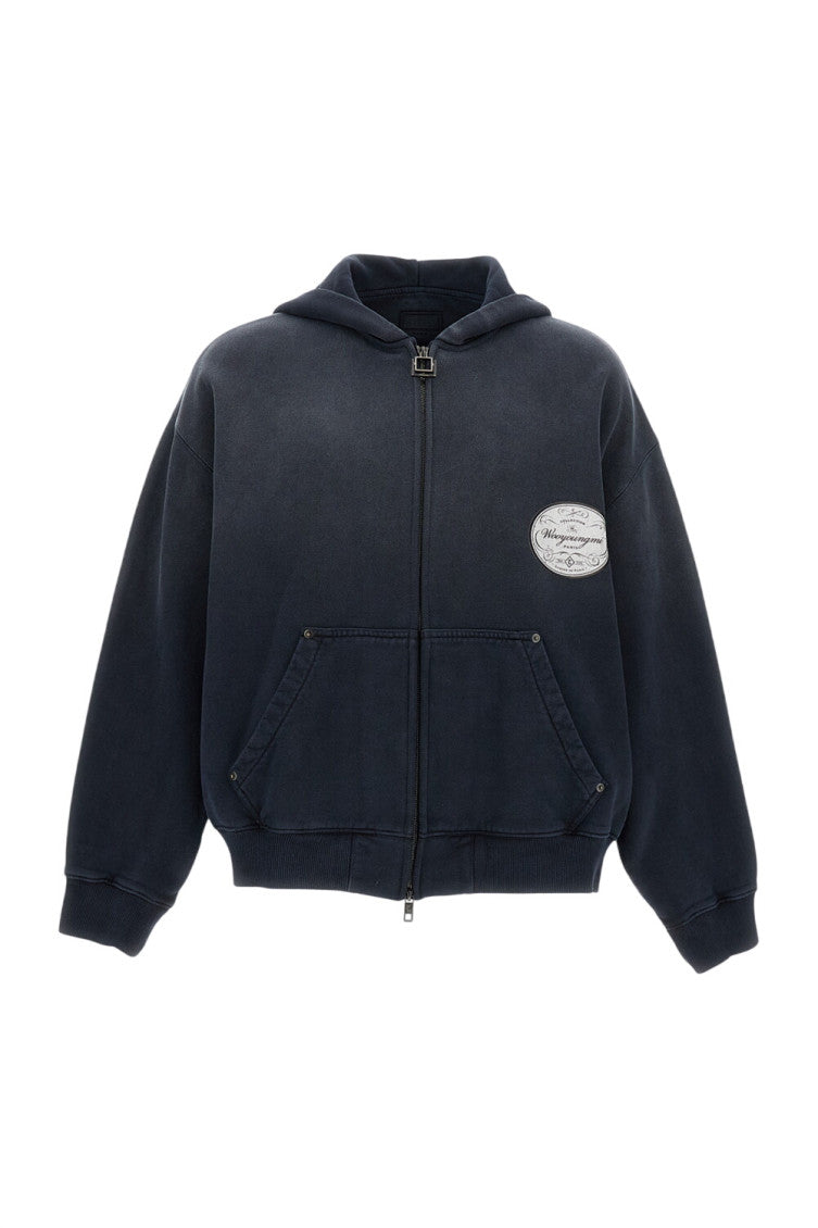 Dark Blue Hood Sweatshirts 1