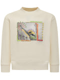 Beige Graphic Sweatshirt 1